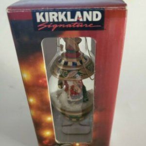 Kirkland Ornament Santa Claus Glass Snowglobe